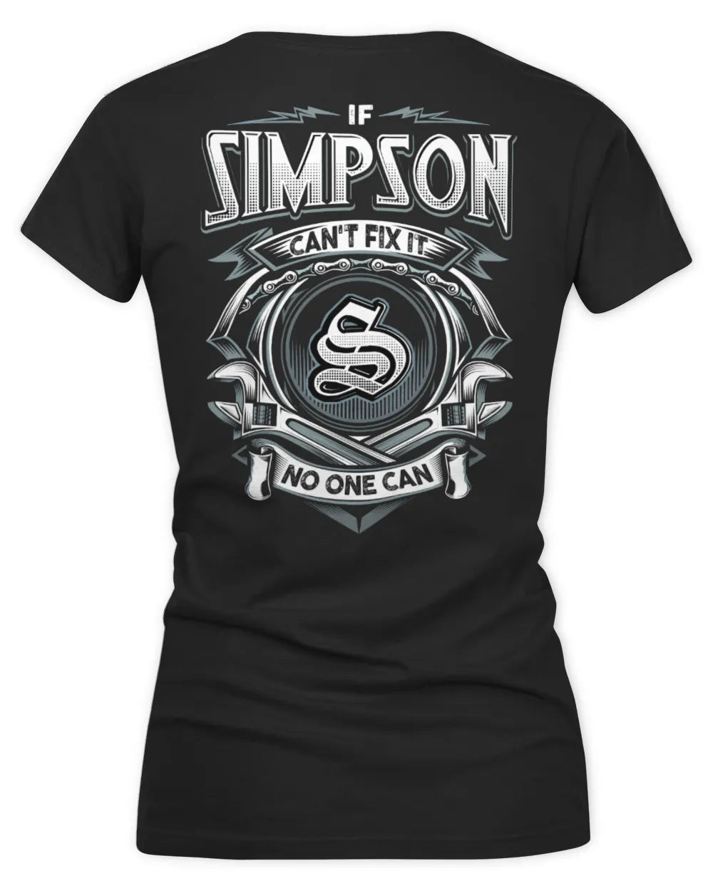 SIMPSON AP81-K4-626 - Personalized Ahmed Quote Apparel “If Ahmed Can't Fix It, No One Can” - Women's V-Neck T-Shirt - Black