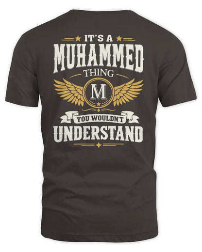 MUHAMMED KT06-M008 It’s a [NAME] Thing – You Wouldn’t Understand | Personalized Vintage T-Shirt - Unisex Standard T-Shirt - Dark Chocolate
