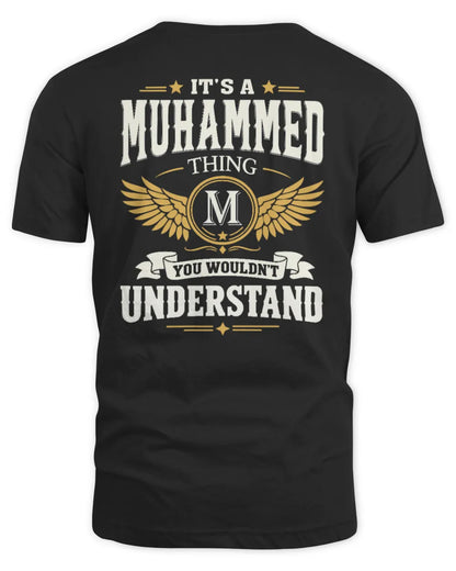 MUHAMMED KT06-M008 It’s a [NAME] Thing – You Wouldn’t Understand | Personalized Vintage T-Shirt - Unisex Standard T-Shirt - Black
