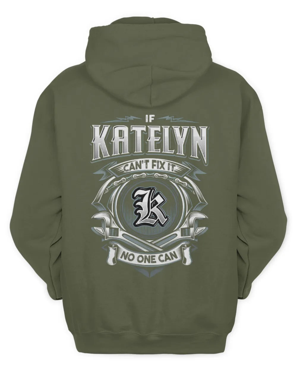 KATELYN AP81-K4-626 - Personalized Ahmed Quote Apparel “If Ahmed Can't Fix It, No One Can” - Unisex Hoodie - Military Green