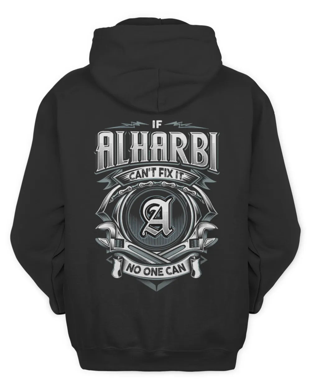 ALHARBI AP81-K4-626 - Personalized Ahmed Quote Apparel “If Ahmed Can't Fix It, No One Can” - Unisex Hoodie - Black