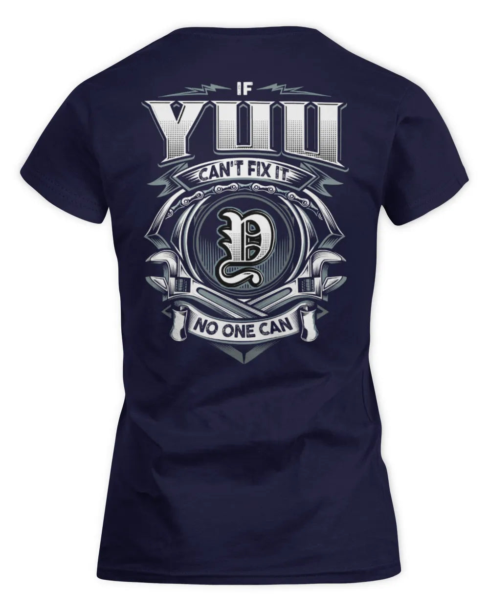 YUU AP81-K4-626 - Personalized Ahmed Quote Apparel “If Ahmed Can't Fix It, No One Can” - Women's Standard T-Shirt - Navy