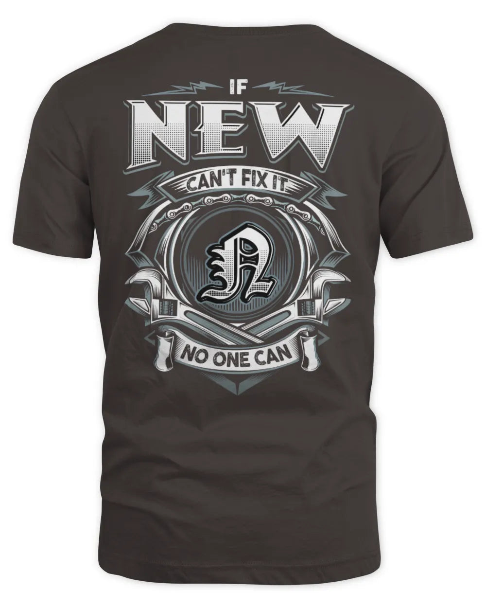 NEW AP81-K4-626 - Personalized Ahmed Quote Apparel “If Ahmed Can't Fix It, No One Can” - Unisex Standard T-Shirt - Dark Chocolate
