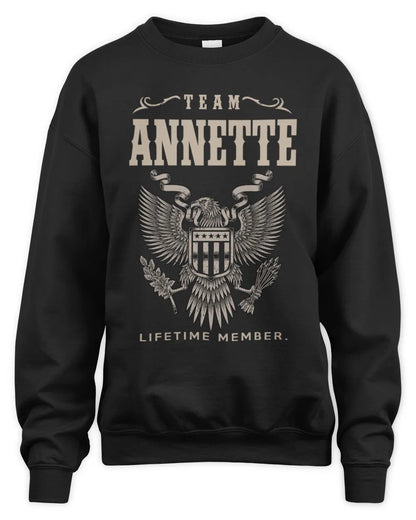 ANNETTE TP06-K82 – Personalized Classic Style Apparel “Team NAME Lifetime Member” - Unisex Sweatshirt - Black