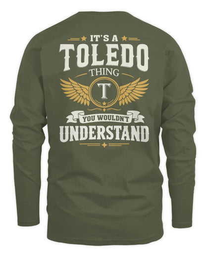 TOLEDO KT06-M008 It’s a [NAME] Thing – You Wouldn’t Understand | Personalized Vintage T-Shirt - Men's Long Sleeved T-Shirt - Military Green