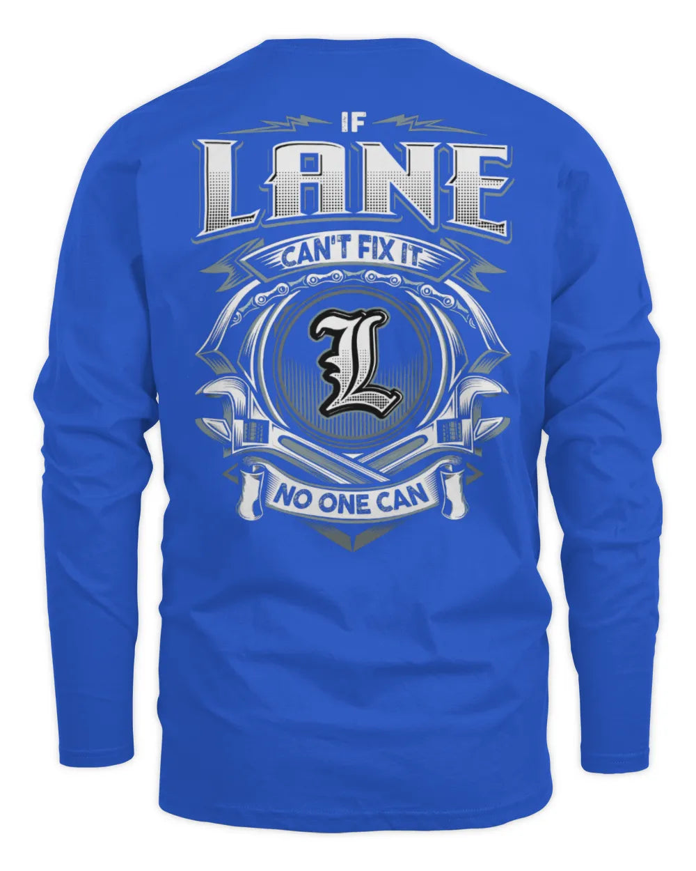 LANE AP81-K4-626 - Personalized Ahmed Quote Apparel “If Ahmed Can't Fix It, No One Can” - Men's Long Sleeved T-Shirt - Royal