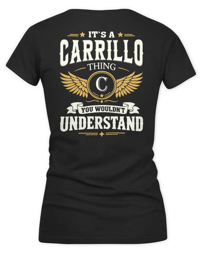 CARRILLO KT06-M008 It’s a [NAME] Thing – You Wouldn’t Understand | Personalized Vintage T-Shirt - Women's V-Neck T-Shirt - Black