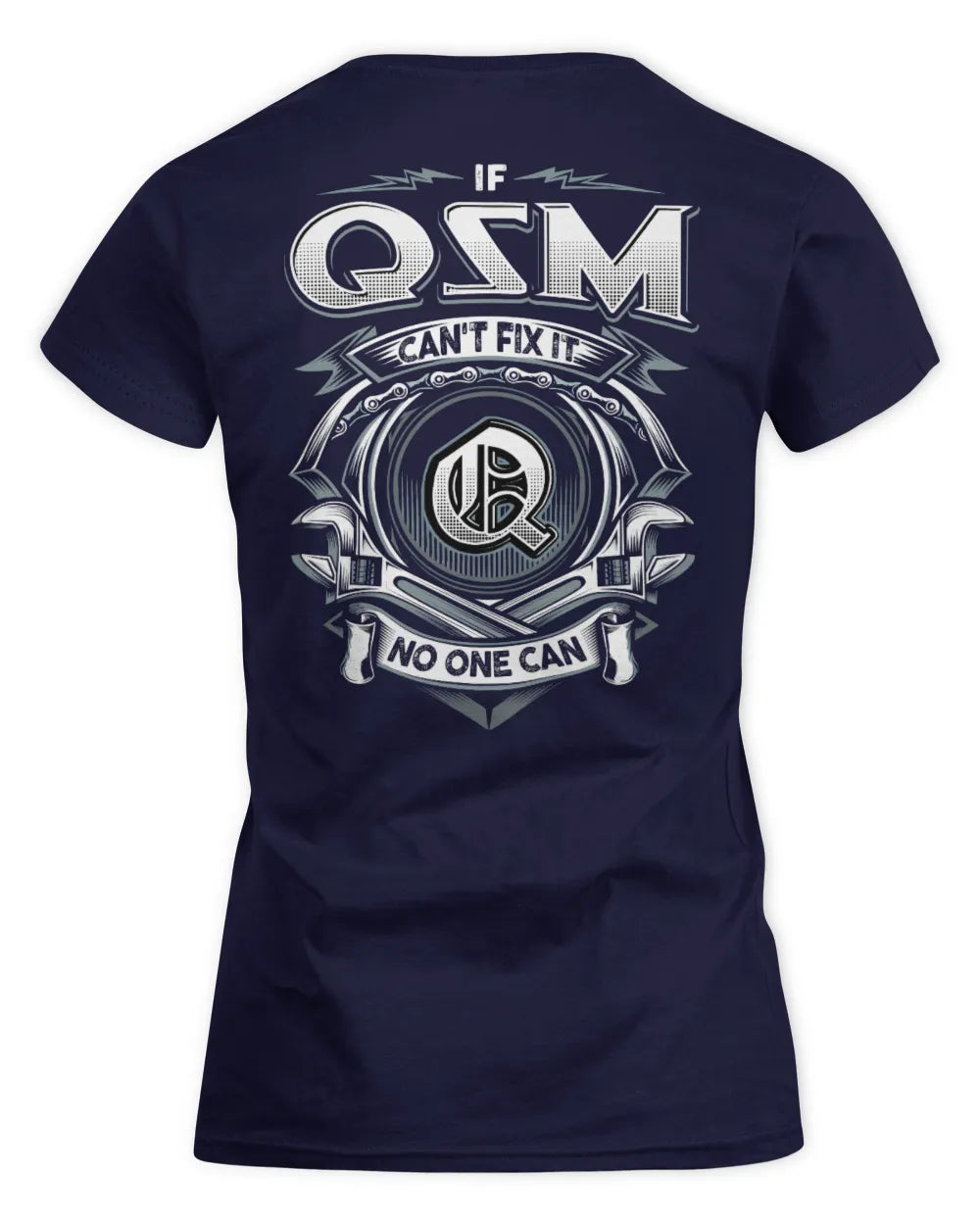 QSM AP81-K4-626 - Personalized Ahmed Quote Apparel “If Ahmed Can't Fix It, No One Can” - Women's Standard T-Shirt - Navy