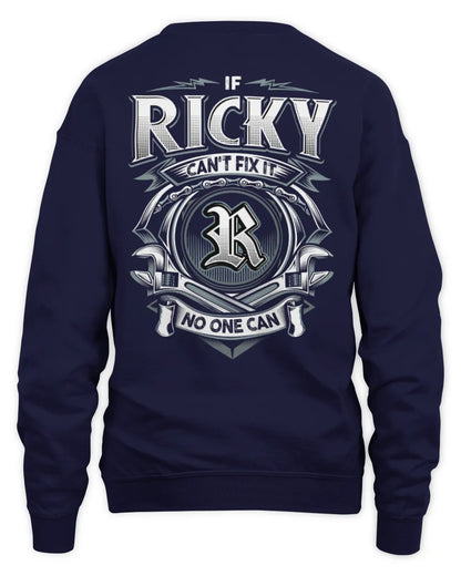 RICKY AP81-K4-626 - Personalized Ahmed Quote Apparel “If Ahmed Can't Fix It, No One Can” - Unisex Sweatshirt - Navy