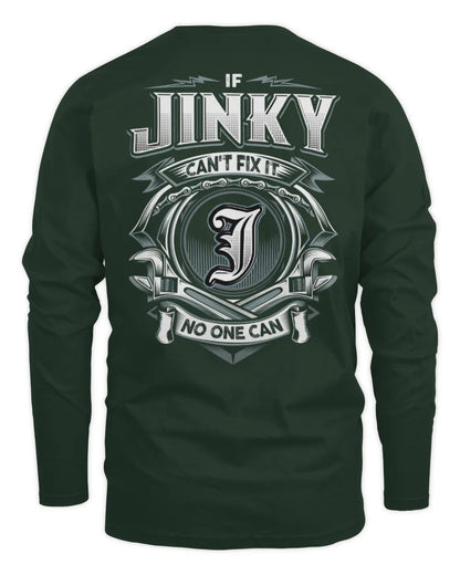 JINKY AP81-K4-626 - Personalized Ahmed Quote Apparel “If Ahmed Can't Fix It, No One Can” - Men's Long Sleeved T-Shirt - Forest Green