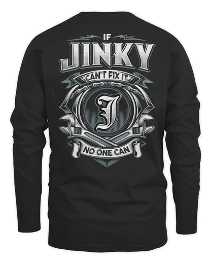 JINKY AP81-K4-626 - Personalized Ahmed Quote Apparel “If Ahmed Can't Fix It, No One Can” - Men's Long Sleeved T-Shirt - Black