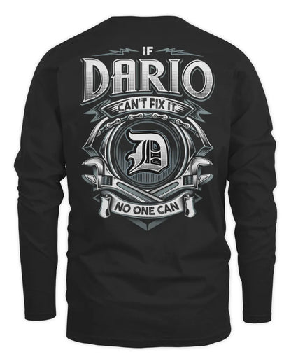 DARIO AP81-K4-626 - Personalized Ahmed Quote Apparel “If Ahmed Can't Fix It, No One Can” - Men's Long Sleeved T-Shirt - Black