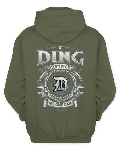 DING AP81-K4-626 - Personalized Ahmed Quote Apparel “If Ahmed Can't Fix It, No One Can” - Unisex Hoodie - Military Green