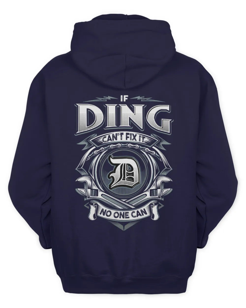 DING AP81-K4-626 - Personalized Ahmed Quote Apparel “If Ahmed Can't Fix It, No One Can” - Unisex Hoodie - Navy