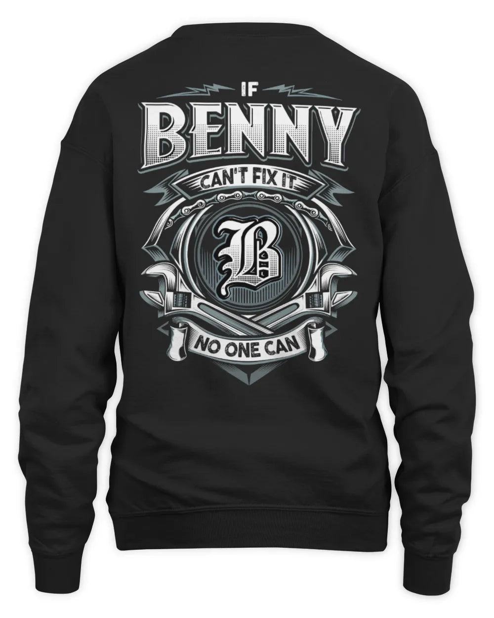 BENNY AP81-K4-626 - Personalized Ahmed Quote Apparel “If Ahmed Can't Fix It, No One Can” - Unisex Sweatshirt - Black