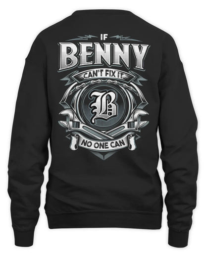 BENNY AP81-K4-626 - Personalized Ahmed Quote Apparel “If Ahmed Can't Fix It, No One Can” - Unisex Sweatshirt - Black