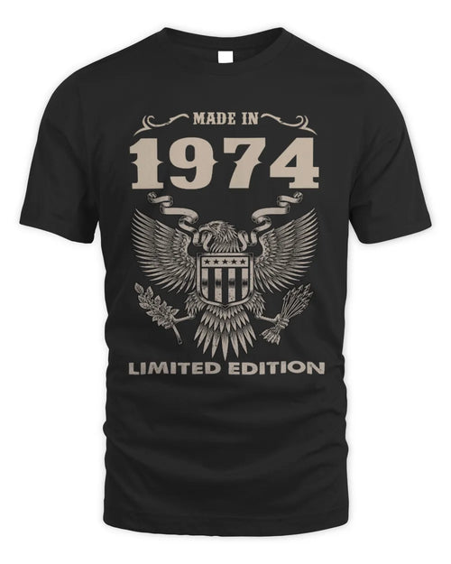 1974 HH89-K2 – Classic Birth Year Limited Edition T-Shirt - Unisex Standard T-Shirt - Black