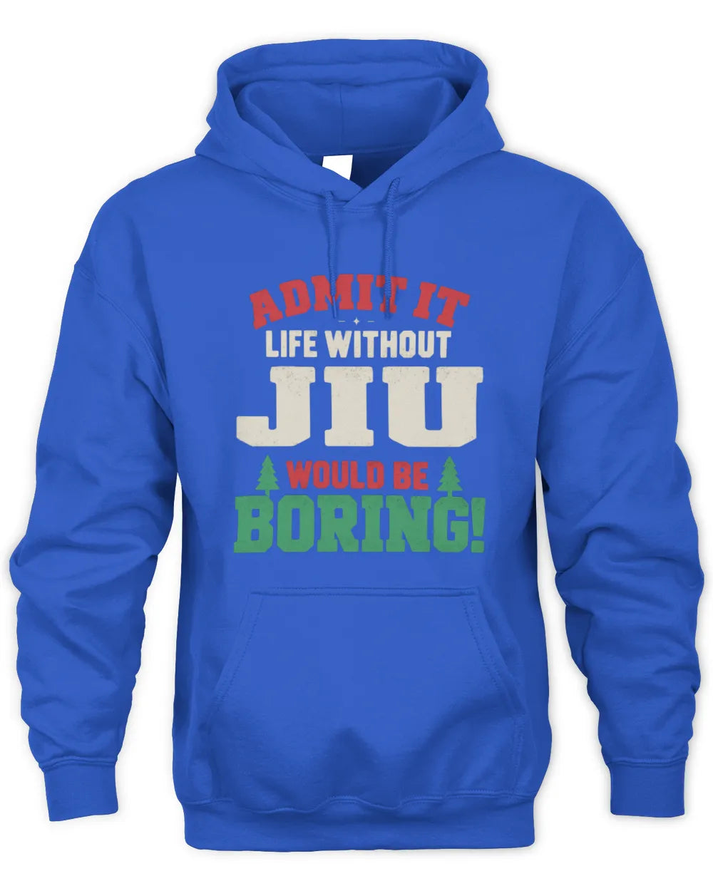 JIU P5 TH08 Christmas T-Shirt – “Life Without NAME Would Be Boring” - Unisex Hoodie - Royal
