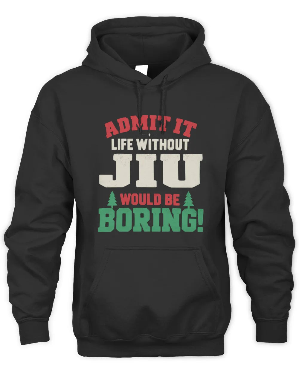 JIU P5 TH08 Christmas T-Shirt – “Life Without NAME Would Be Boring” - Unisex Hoodie - Black