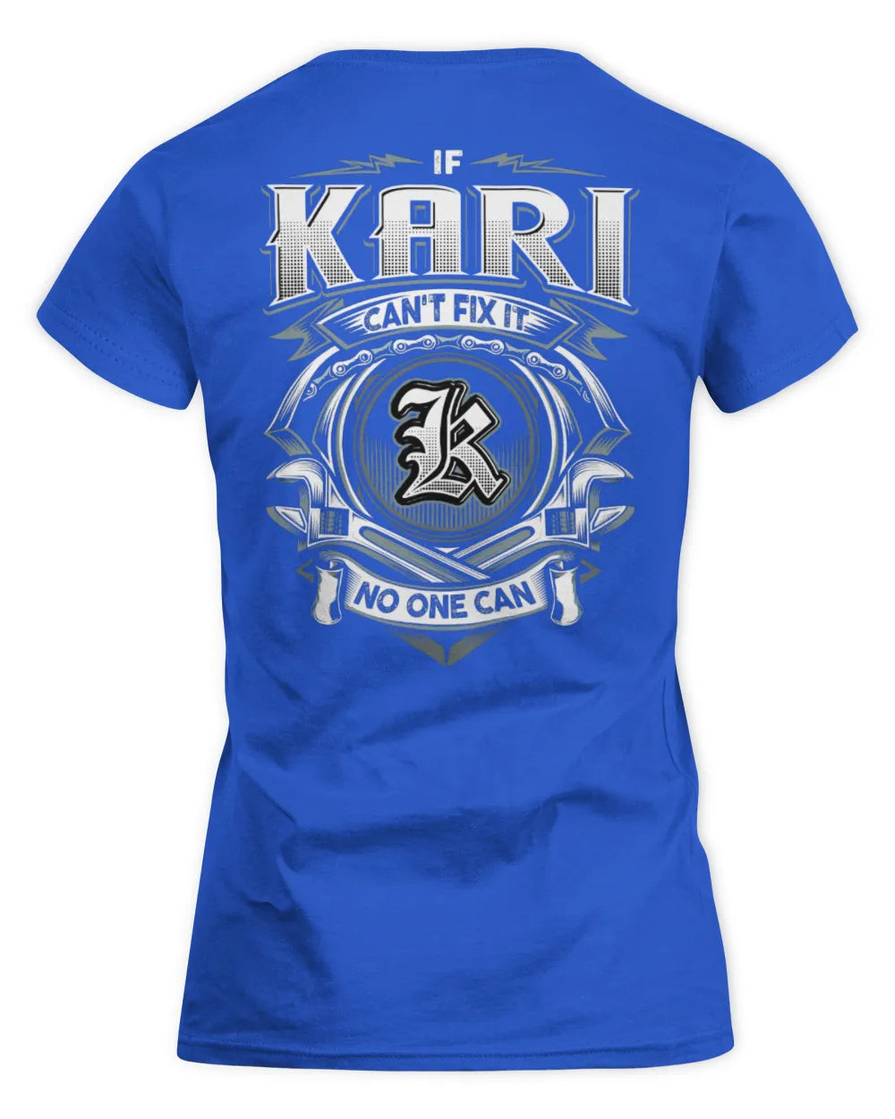 KARI AP81-K4-626 - Personalized Ahmed Quote Apparel “If Ahmed Can't Fix It, No One Can” - Women's Standard T-Shirt - Royal