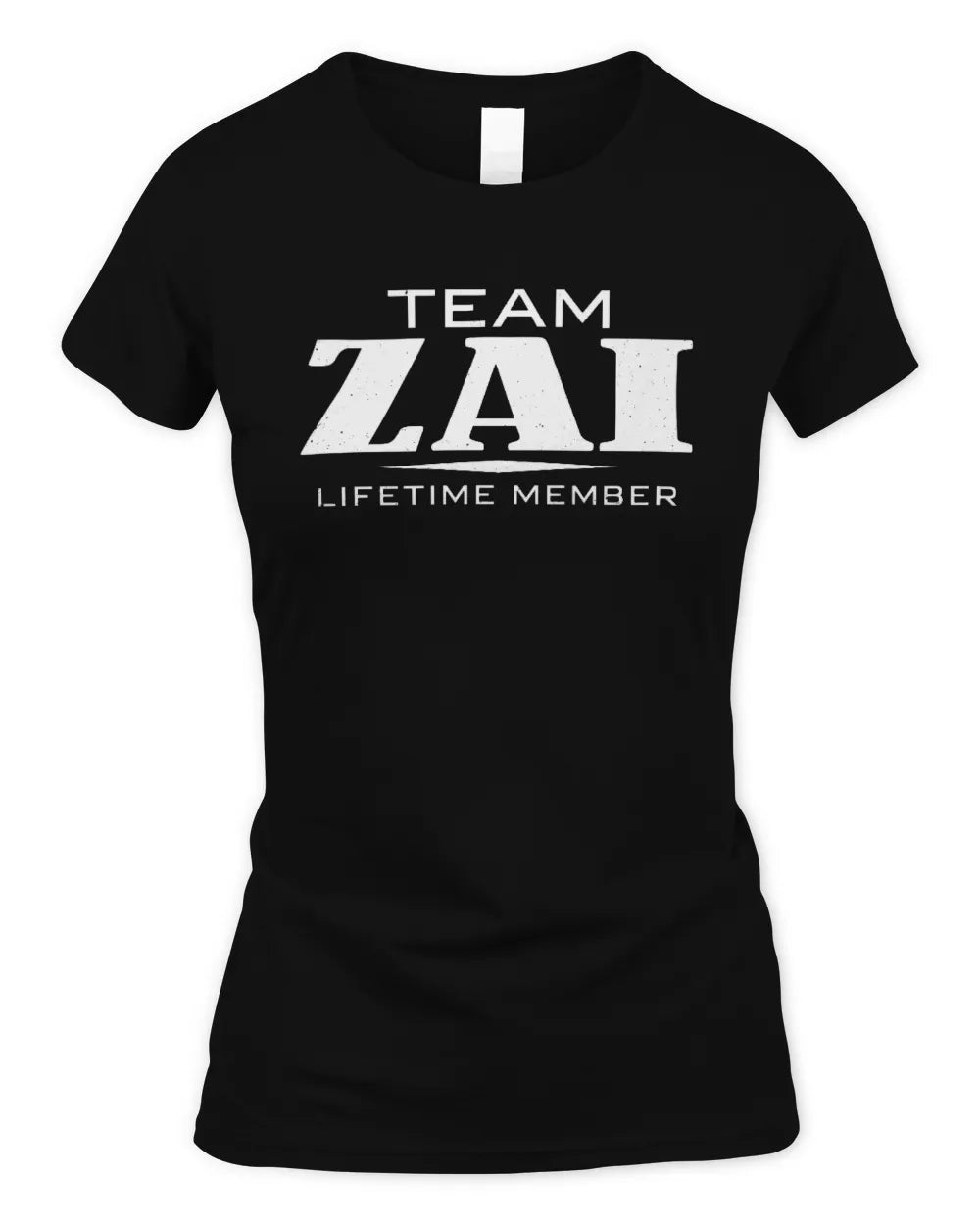 ZAI BL62-K4-128 - Personalized “Team NAME Lifetime Member” - Women's Standard T-Shirt - Black