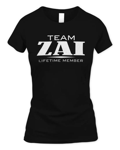ZAI BL62-K4-128 - Personalized “Team NAME Lifetime Member” - Women's Standard T-Shirt - Black