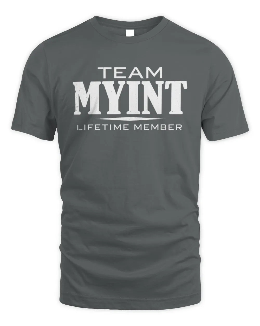 MYINT BL62-K4-128 - Personalized “Team NAME Lifetime Member” - Unisex Standard T-Shirt - Charcoal