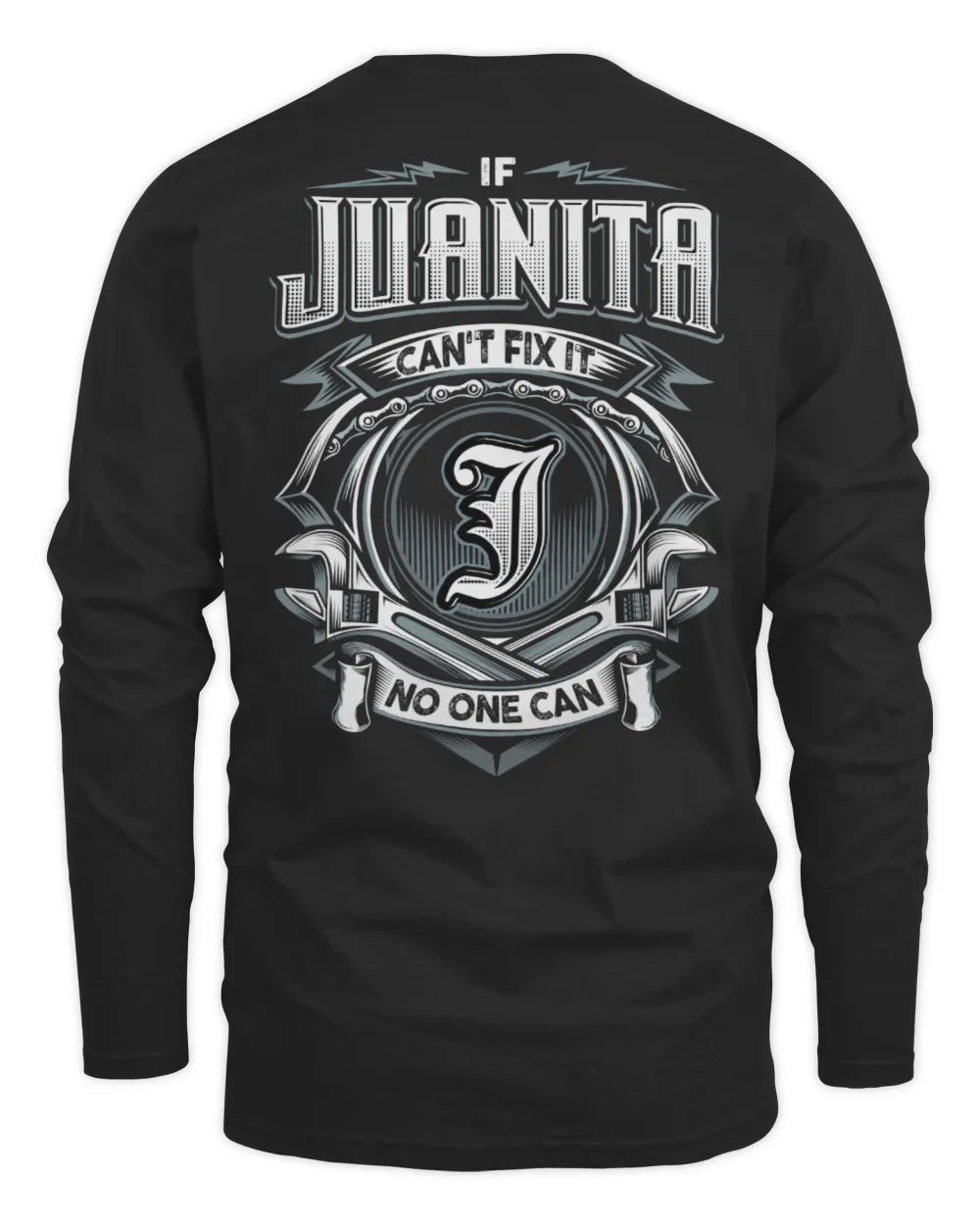 JUANITA AP81-K4-626 - Personalized Ahmed Quote Apparel “If Ahmed Can't Fix It, No One Can” - Men's Long Sleeved T-Shirt - Black