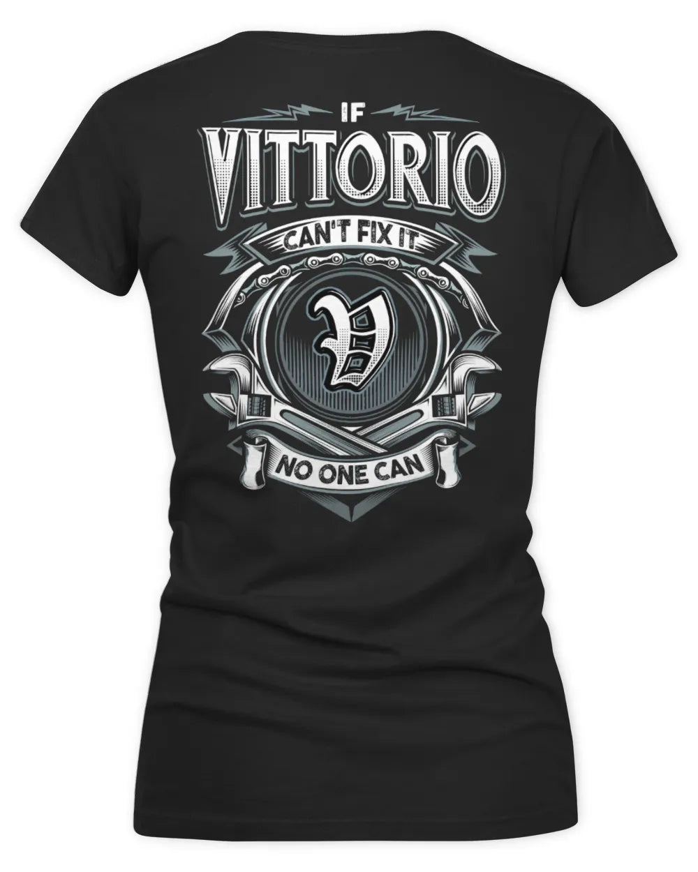 VITTORIO AP81-K4-626 - Personalized Ahmed Quote Apparel “If Ahmed Can't Fix It, No One Can” - Women's V-Neck T-Shirt - Black
