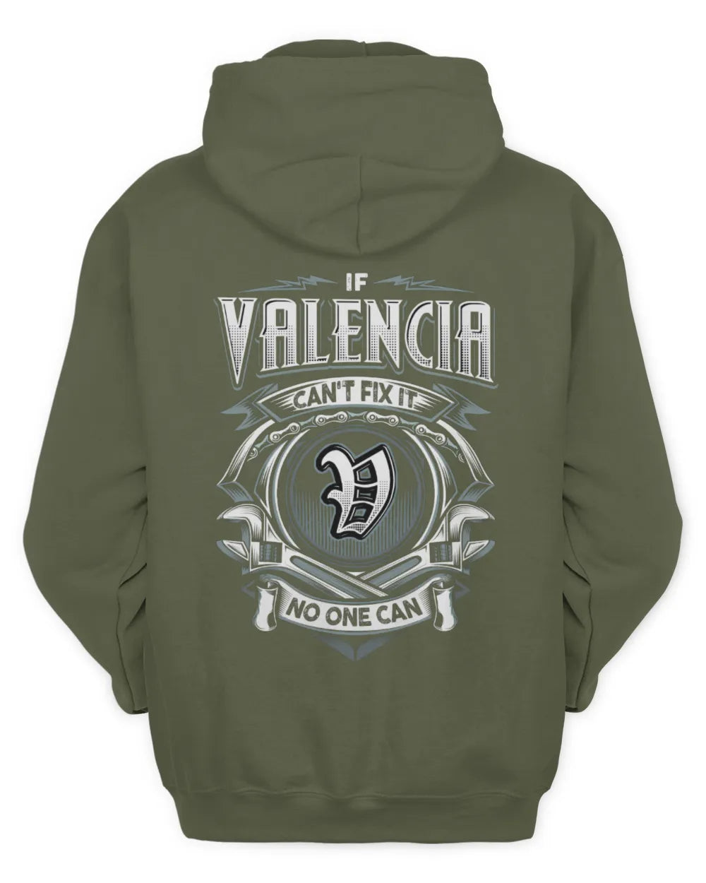 VALENCIA AP81-K4-626 - Personalized Ahmed Quote Apparel “If Ahmed Can't Fix It, No One Can” - Unisex Hoodie - Military Green