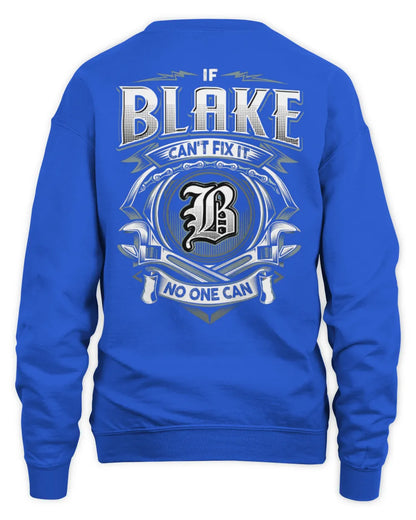 BLAKE AP81-K4-626 - Personalized Ahmed Quote Apparel “If Ahmed Can't Fix It, No One Can” - Unisex Sweatshirt - Royal