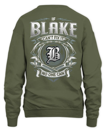BLAKE AP81-K4-626 - Personalized Ahmed Quote Apparel “If Ahmed Can't Fix It, No One Can” - Unisex Sweatshirt - Military Green