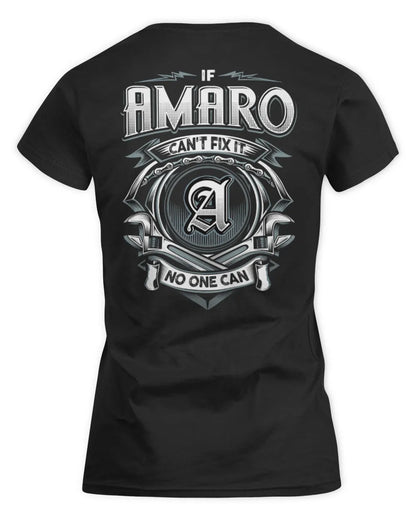 AMARO AP81-K4-626 - Personalized Ahmed Quote Apparel “If Ahmed Can't Fix It, No One Can” - Women's Standard T-Shirt - Black