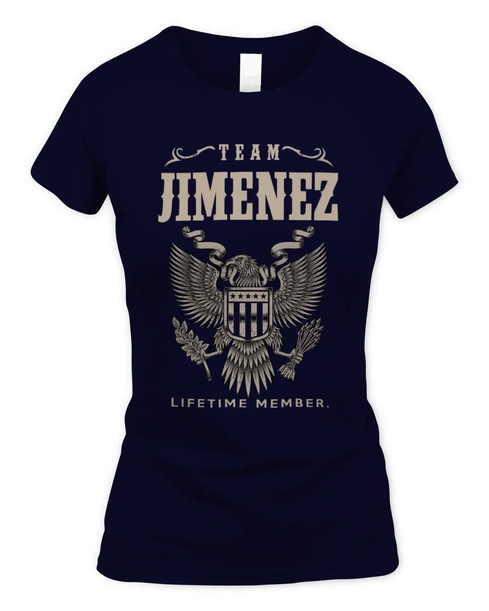 JIMENEZ TP06-K82 – Personalized Classic Style Apparel “Team NAME Lifetime Member” - Women's Standard T-Shirt - Navy