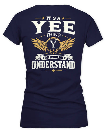 YEE KT06-M008 It’s a [NAME] Thing – You Wouldn’t Understand | Personalized Vintage T-Shirt - Women's V-Neck T-Shirt - Navy
