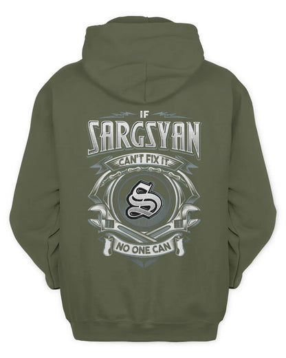 SARGSYAN AP81-K4-626 - Personalized Ahmed Quote Apparel “If Ahmed Can't Fix It, No One Can” - Unisex Hoodie - Military Green