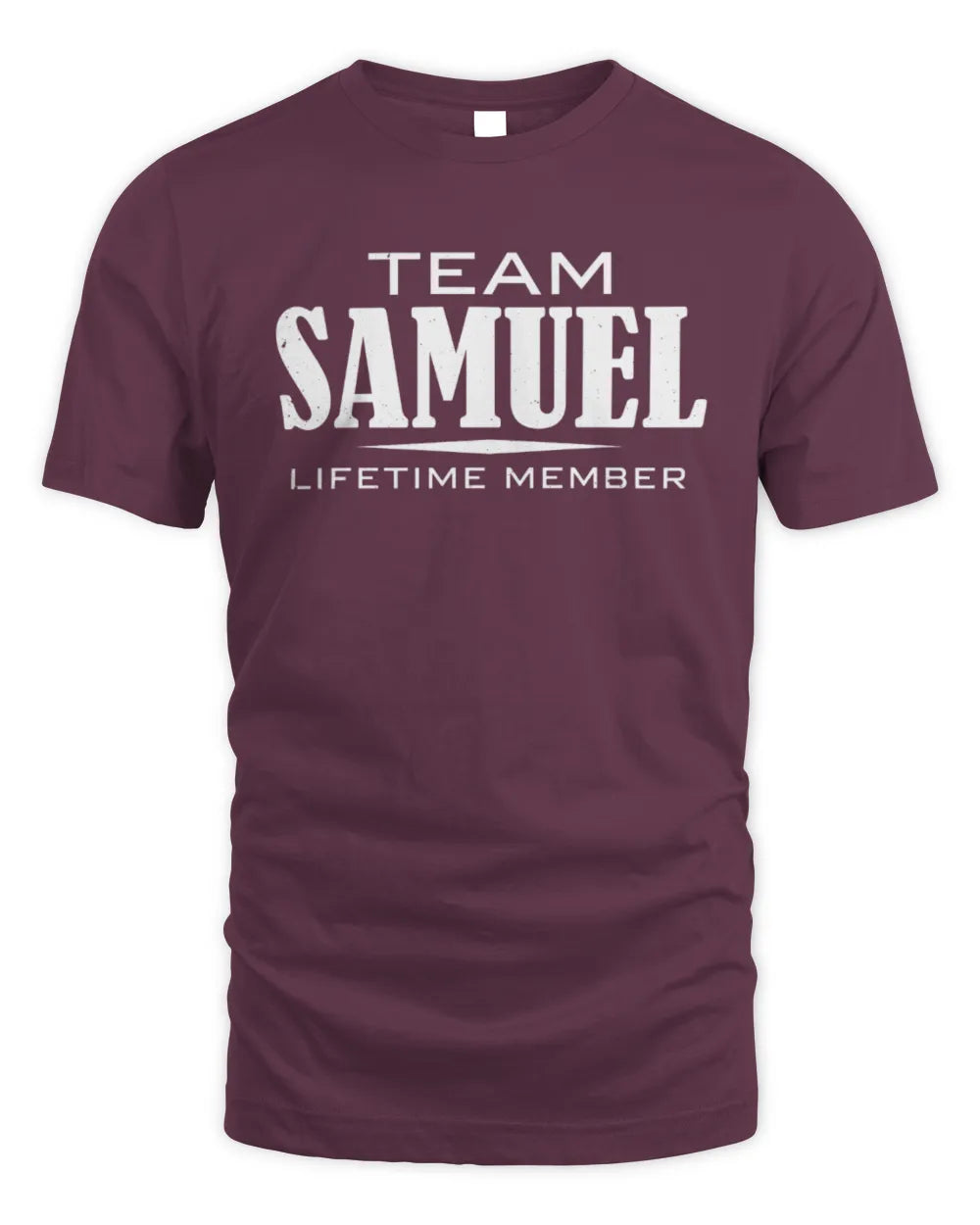 SAMUEL BL62-K4-128 - Personalized “Team NAME Lifetime Member” - Unisex Standard T-Shirt - Maroon