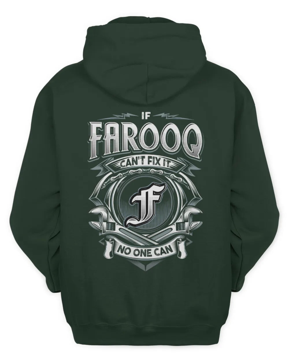 FAROOQ AP81-K4-626 - Personalized Ahmed Quote Apparel “If Ahmed Can't Fix It, No One Can” - Unisex Hoodie - Forest Green