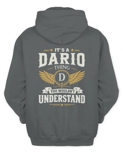 DARIO KT06-M008 It’s a [NAME] Thing – You Wouldn’t Understand | Personalized Vintage T-Shirt - Unisex Hoodie - Charcoal