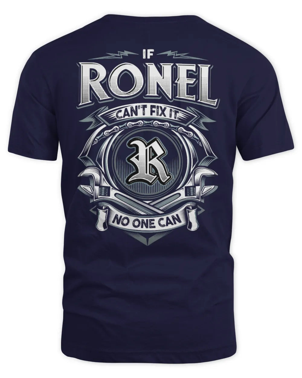 RONEL AP81-K4-626 - Personalized Ahmed Quote Apparel “If Ahmed Can't Fix It, No One Can” - Unisex Standard T-Shirt - Navy