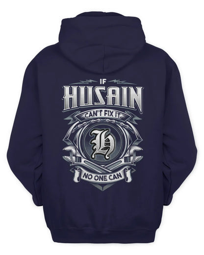 HUSAIN AP81-K4-626 - Personalized Ahmed Quote Apparel “If Ahmed Can't Fix It, No One Can” - Unisex Hoodie - Navy