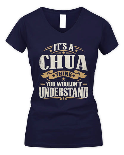 CHUA P08 TH51 - Personalized “It’s a/an [NAME] Thing – You Wouldn’t Understand” Shirt - Women's V-Neck T-Shirt - Navy