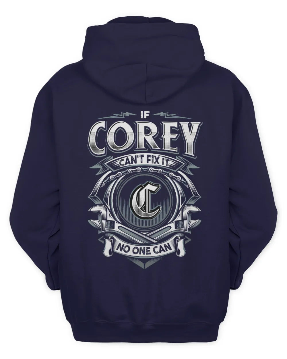 COREY AP81-K4-626 - Personalized Ahmed Quote Apparel “If Ahmed Can't Fix It, No One Can” - Unisex Hoodie - Navy
