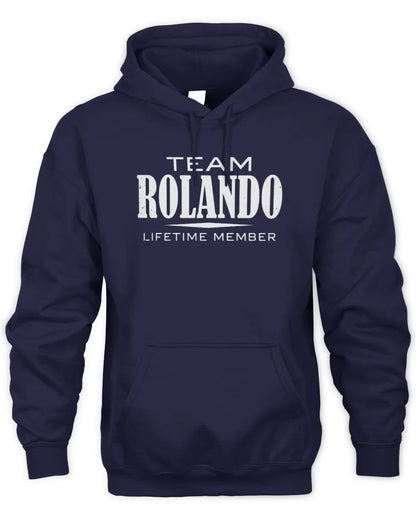 ROLANDO BL62-K4-128 - Personalized “Team NAME Lifetime Member” - Unisex Hoodie - Navy