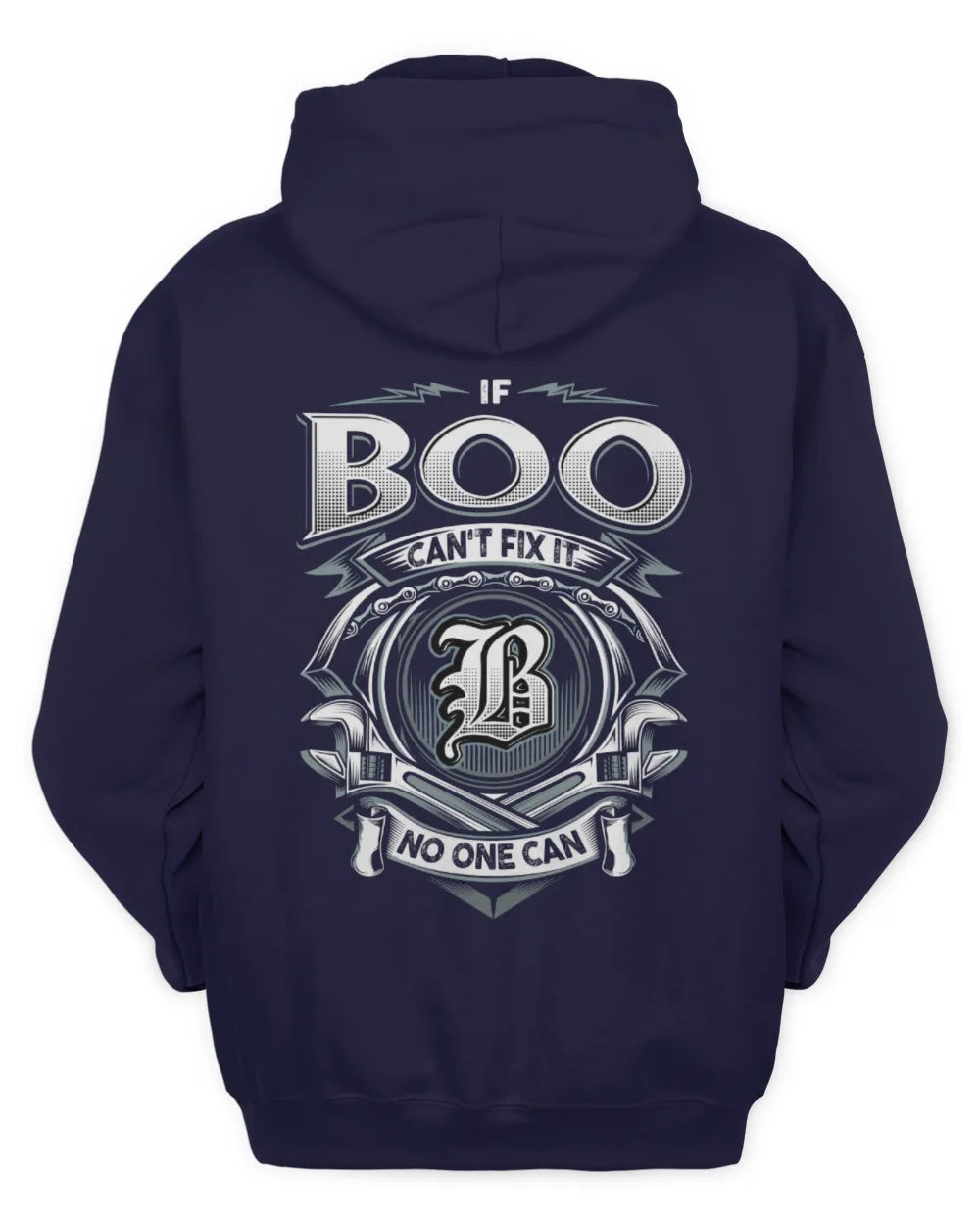 BOO AP81-K4-626 - Personalized Ahmed Quote Apparel “If Ahmed Can't Fix It, No One Can” - Unisex Hoodie - Navy