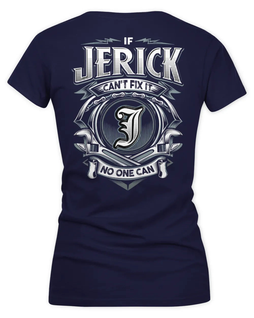 JERICK AP81-K4-626 - Personalized Ahmed Quote Apparel “If Ahmed Can't Fix It, No One Can” - Women's V-Neck T-Shirt - Navy