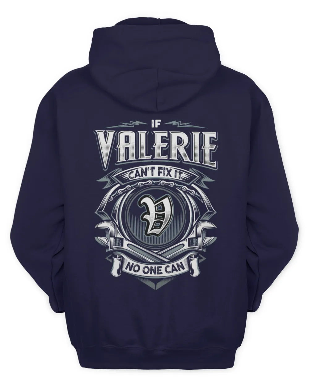 VALERIE AP81-K4-626 - Personalized Ahmed Quote Apparel “If Ahmed Can't Fix It, No One Can” - Unisex Hoodie - Navy