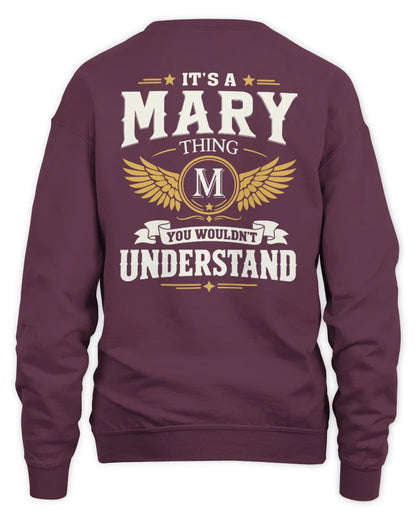 MARY KT06-M008 It’s a [NAME] Thing – You Wouldn’t Understand | Personalized Vintage T-Shirt - Unisex Sweatshirt - Maroon