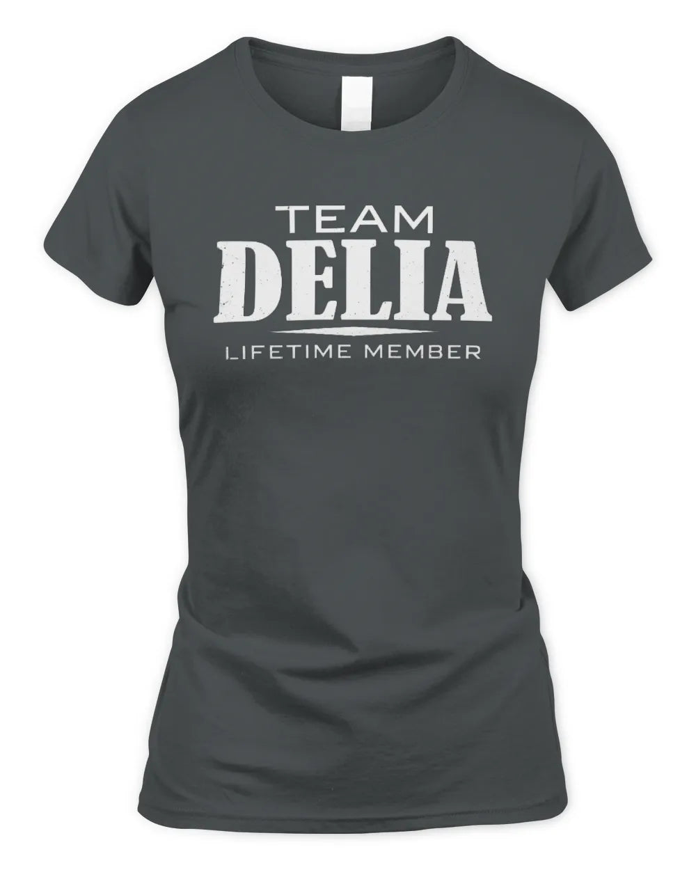DELIA BL62-K4-128 - Personalized “Team NAME Lifetime Member” - Women's Standard T-Shirt - Charcoal