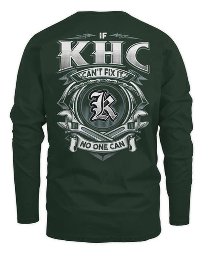 KHC AP81-K4-626 - Personalized Ahmed Quote Apparel “If Ahmed Can't Fix It, No One Can” - Men's Long Sleeved T-Shirt - Forest Green